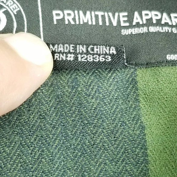 Primitive Apparel Pocket Logo Tag Men's Flannel M - Picture 8 of 8